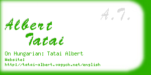 albert tatai business card